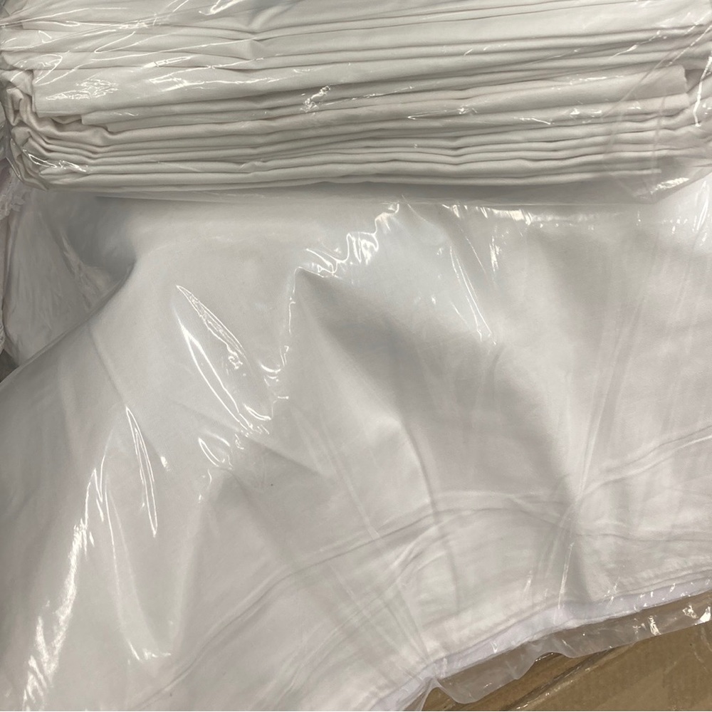 12 pure white standard pillow cases 180 count brand new factory sealed